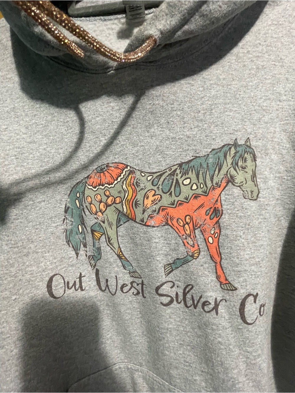 Out West Silver Co Graphic Horse Hoodie